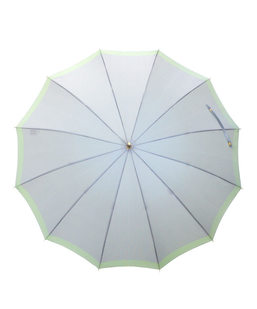 槇田商店 SCENE グログランシャンブレー ブルー 長傘 