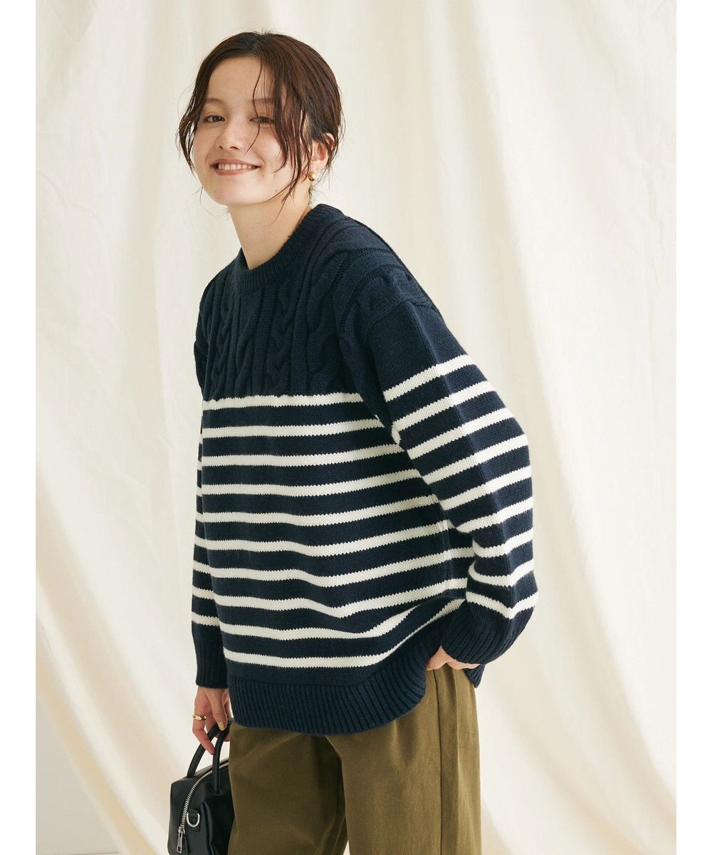 CRAFT STANDARD BOUTIQUE ケーブル×ボーダードッキングプルオーバー 