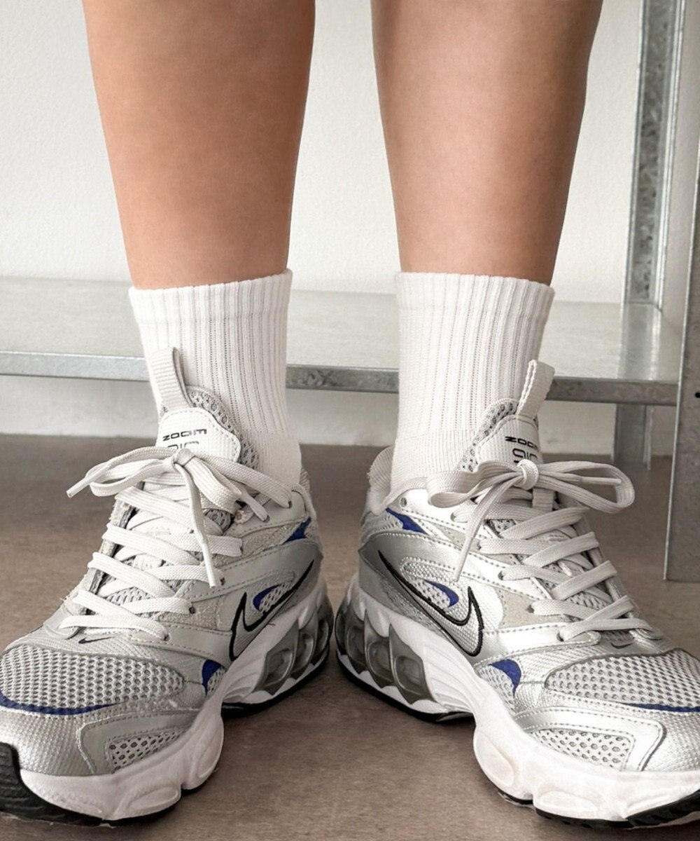 WEGO 手描き風刺繍アンクルパイルソックス 