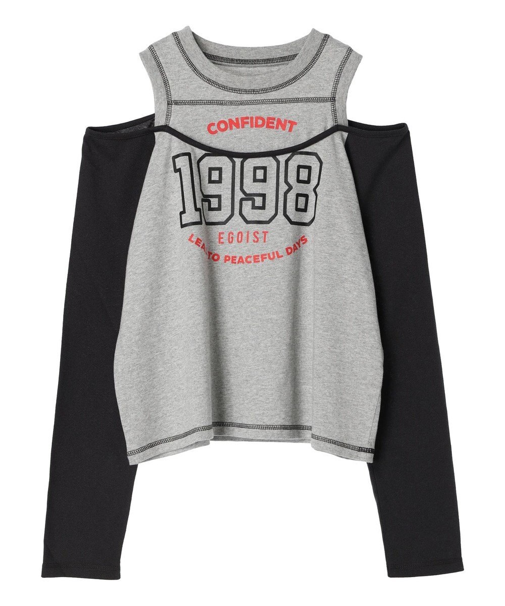 Green Parks ＥＧＯＩＳＴ　肩開きロゴ長袖プルオーバー 