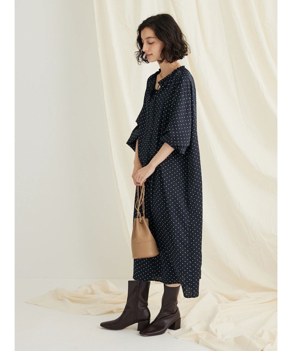 CRAFT STANDARD BOUTIQUE 柄ギャザーマキシワンピース 