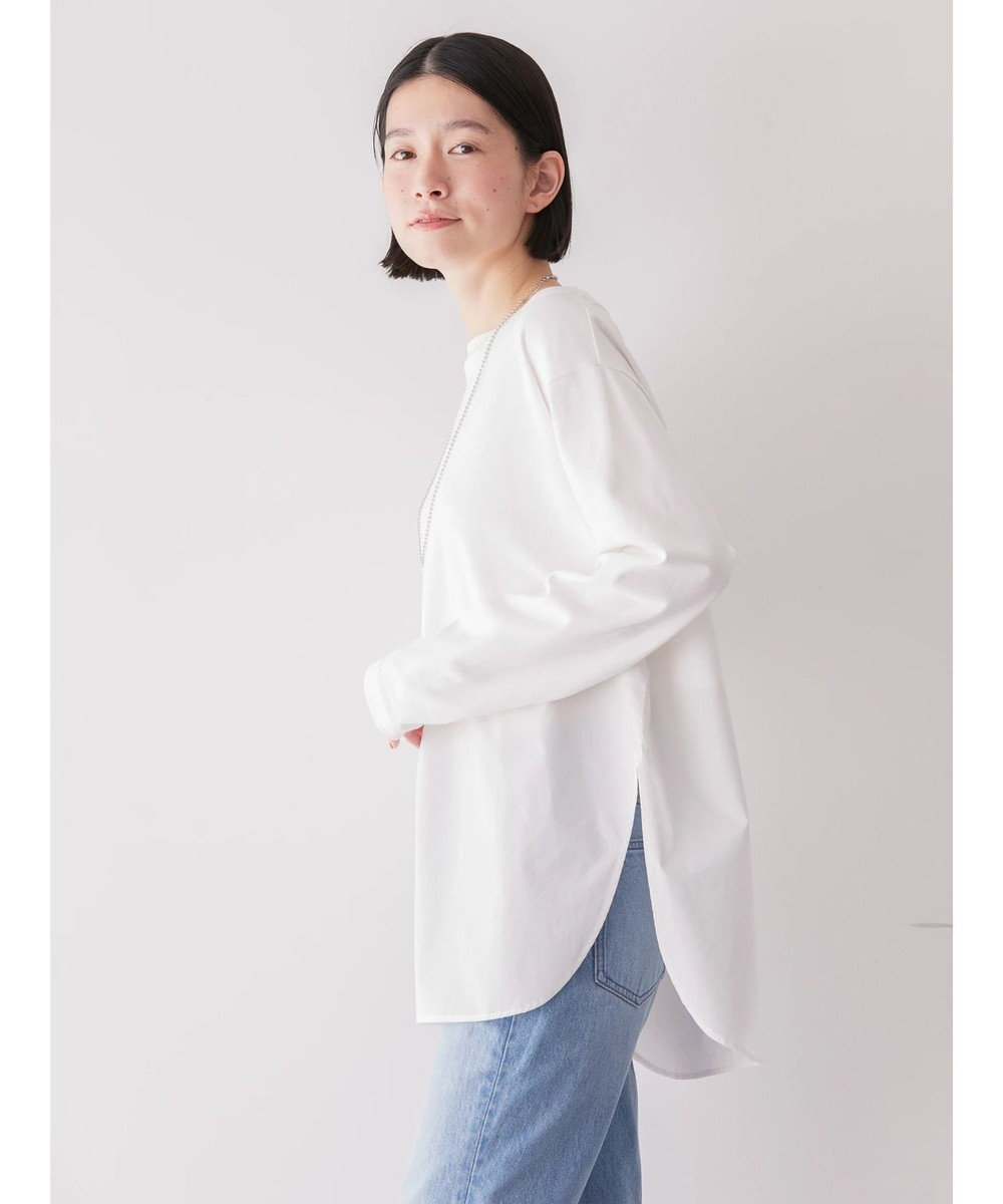 シャツテールカットチュニック, Off White, M