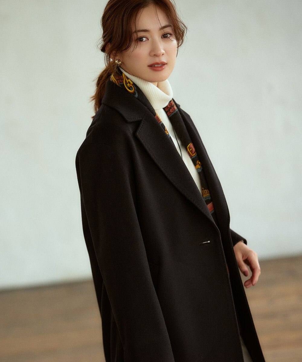 23区 【滝沢眞規子さん着用】ウールカシミヤビーバー チェスター コート 