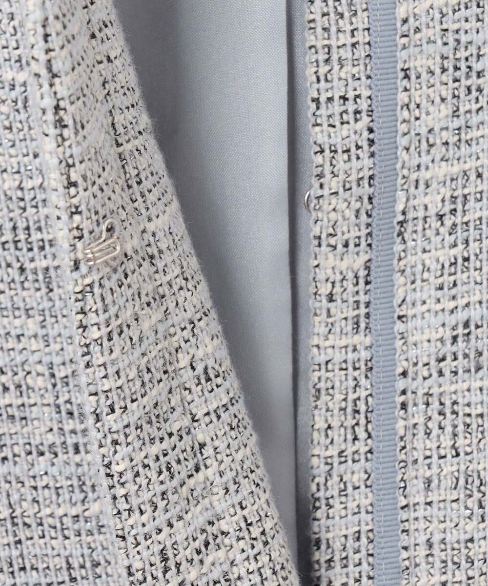 ANY SIS L 【洗える】ライトストレッチ ツイード ジャケット 