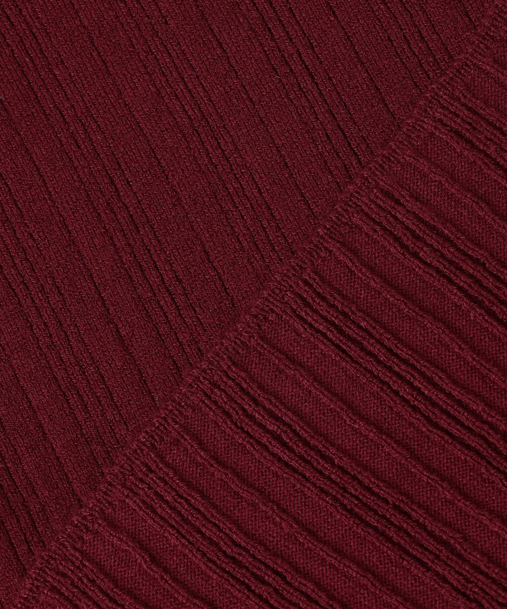 ANY 【洗濯機可/吸湿発熱】フリルネックリブニット 