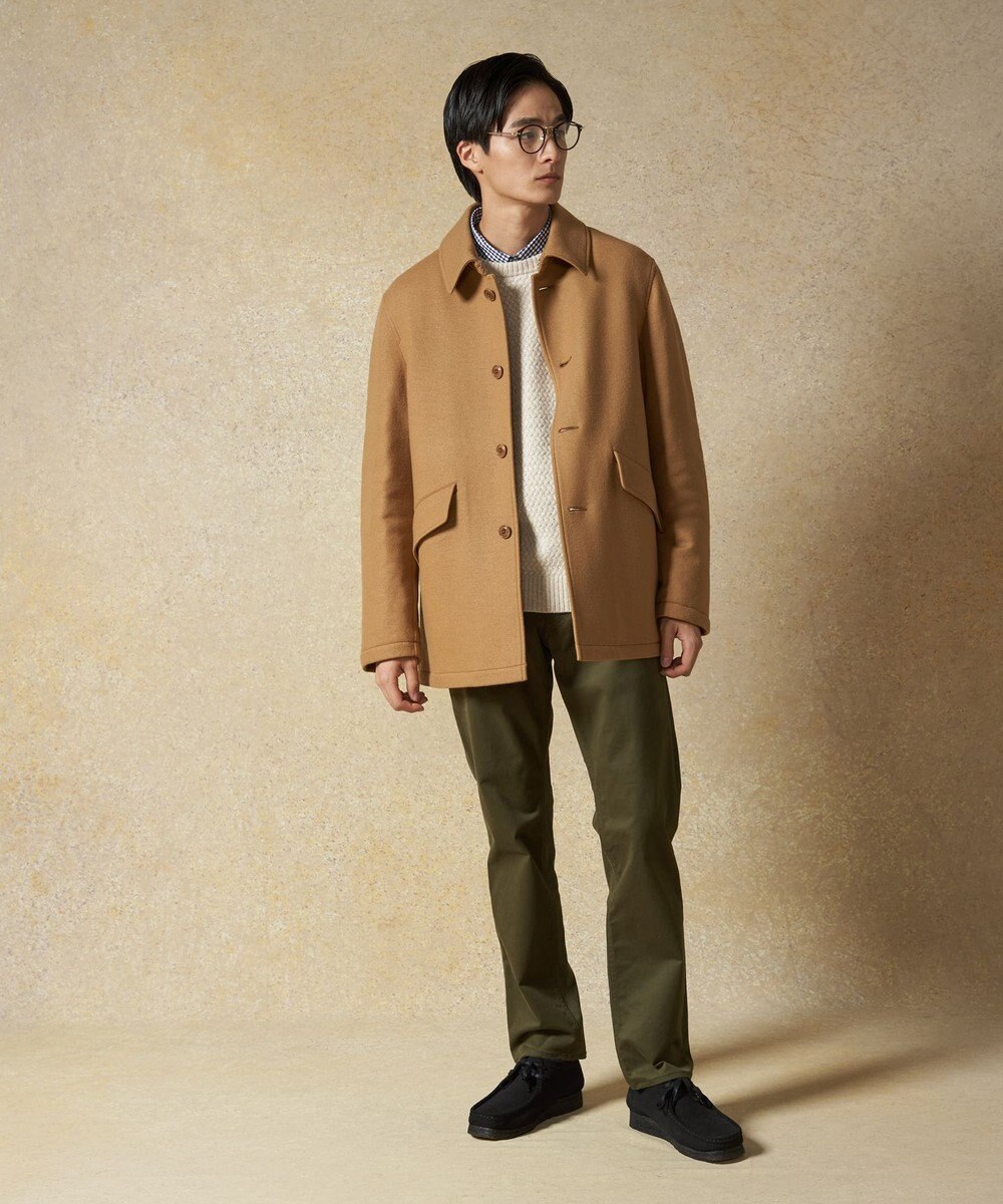 J.PRESS MEN 【Cash Lamb's Wool】ケーブルクルーネック ニット 