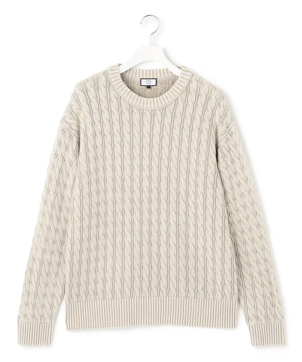 J.PRESS YORK STREET 【UNISEX】ピグメントコットン ケーブルニット 