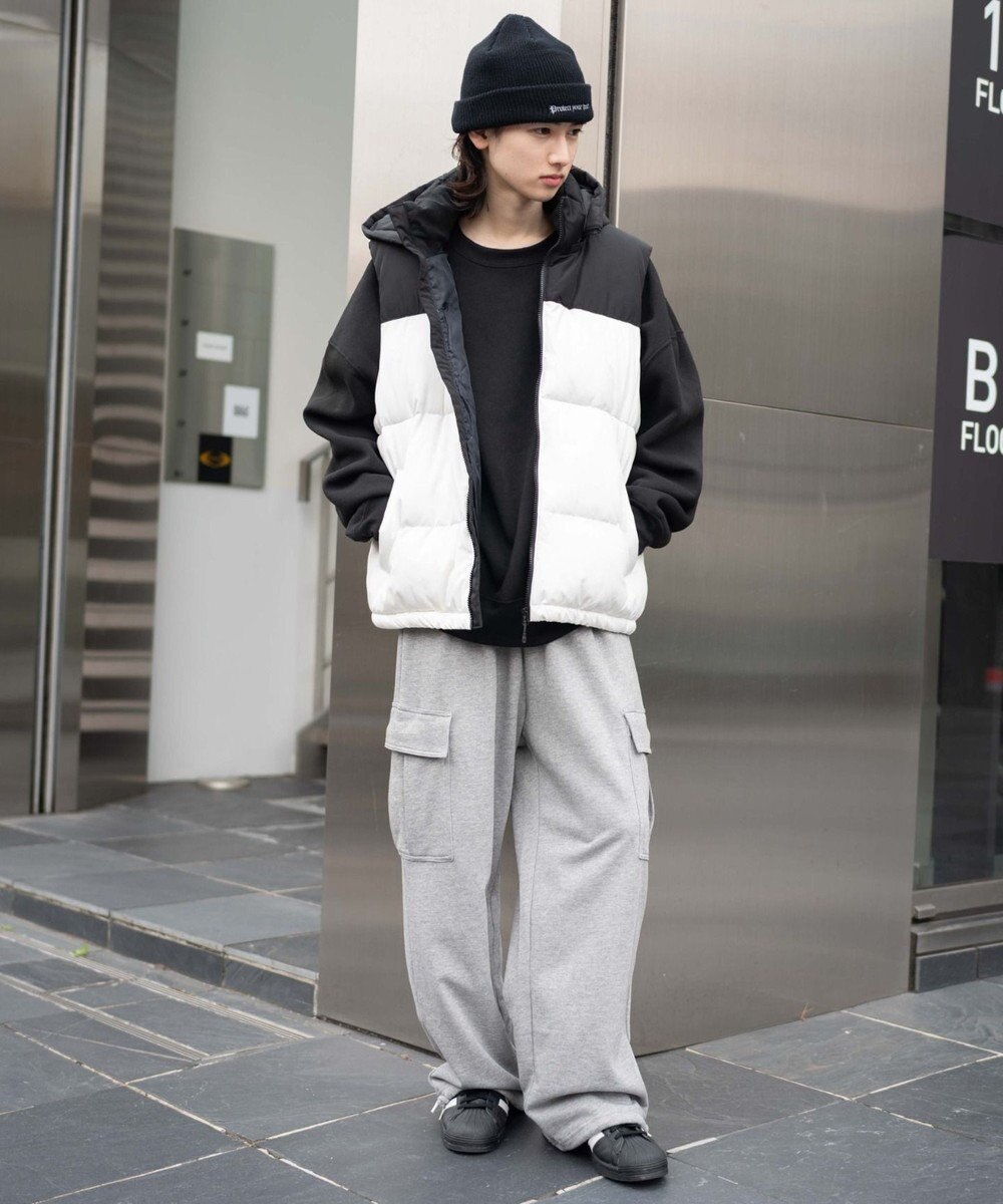 WEGO 【25年秋冬新作/ユニセックス着用ITEM/MLサイズ展開】2WAYパファーベスト 