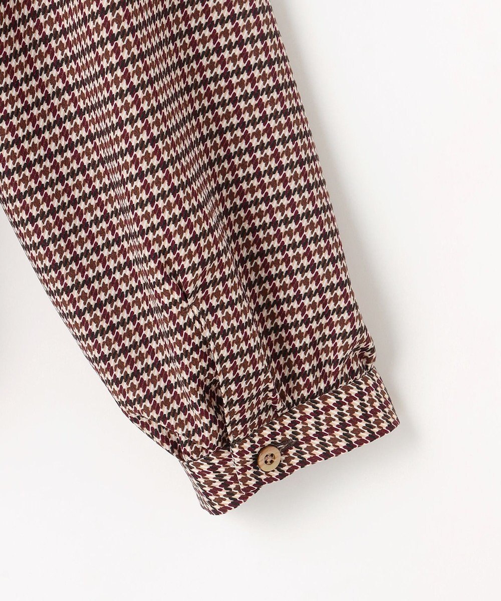 J.PRESS LADIES デシンハウンドトゥースプリント ブラウス 