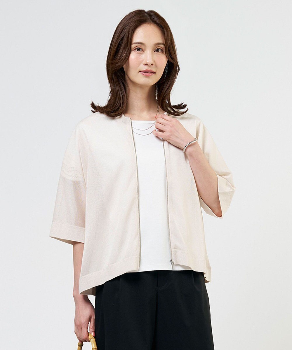 J.PRESS LADIES SHEER LIGHT KNIT ブルゾン 