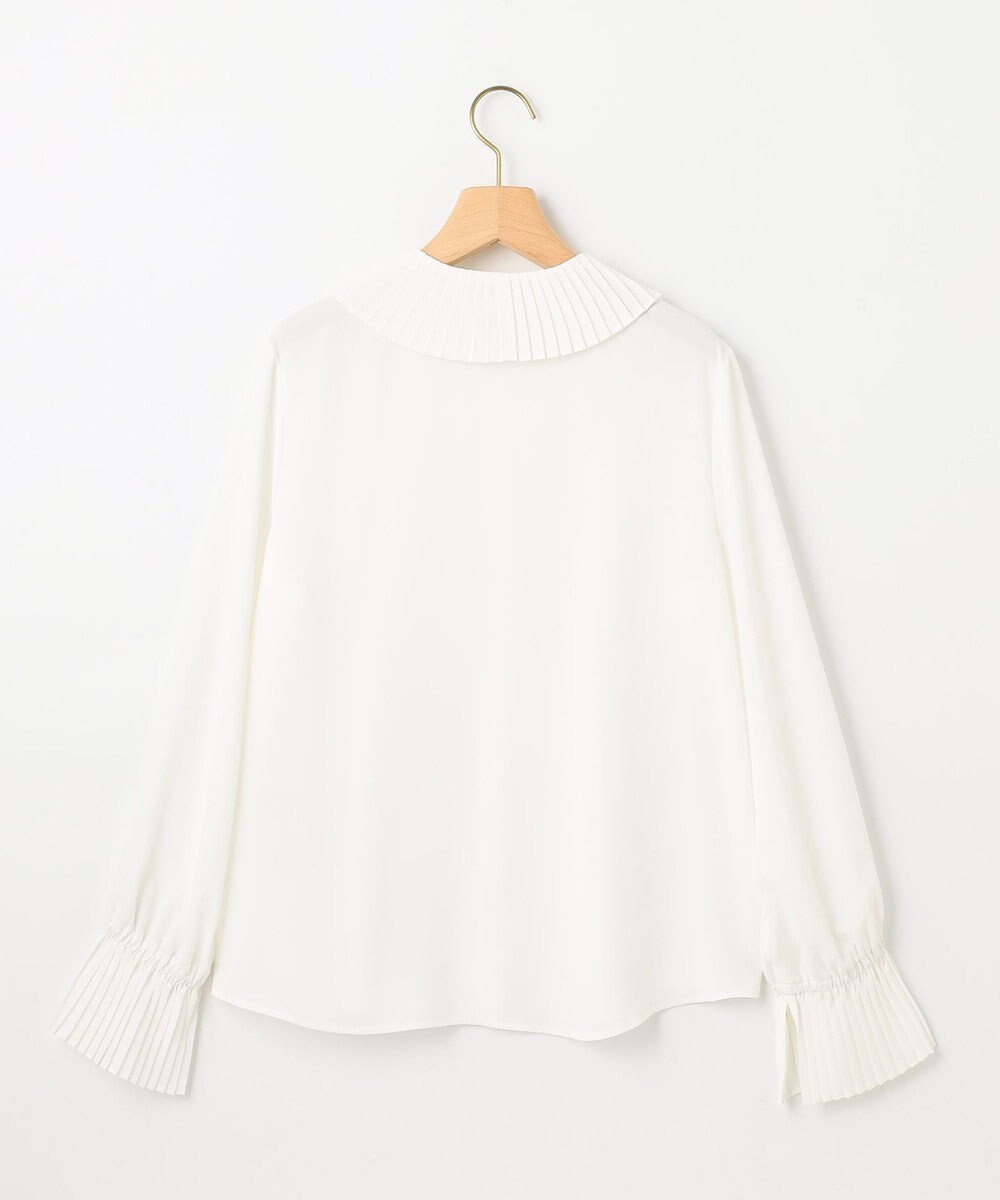 組曲 S ライトデシン プリーツブラウス 