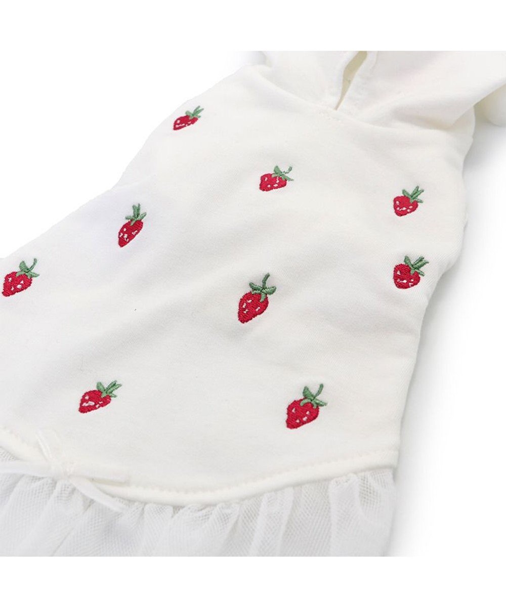 PET PARADISE ペットパラダイス パーカー 苺柄 《ホワイト》 小型犬 