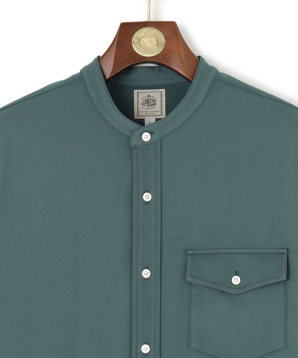 J.PRESS MEN 驚異的な機能性！【接触冷感 / UVカット / ストレッチ / 高通気性 / 防シワ】【MECHANICAL】ジャージーバンドカラー シャツ 