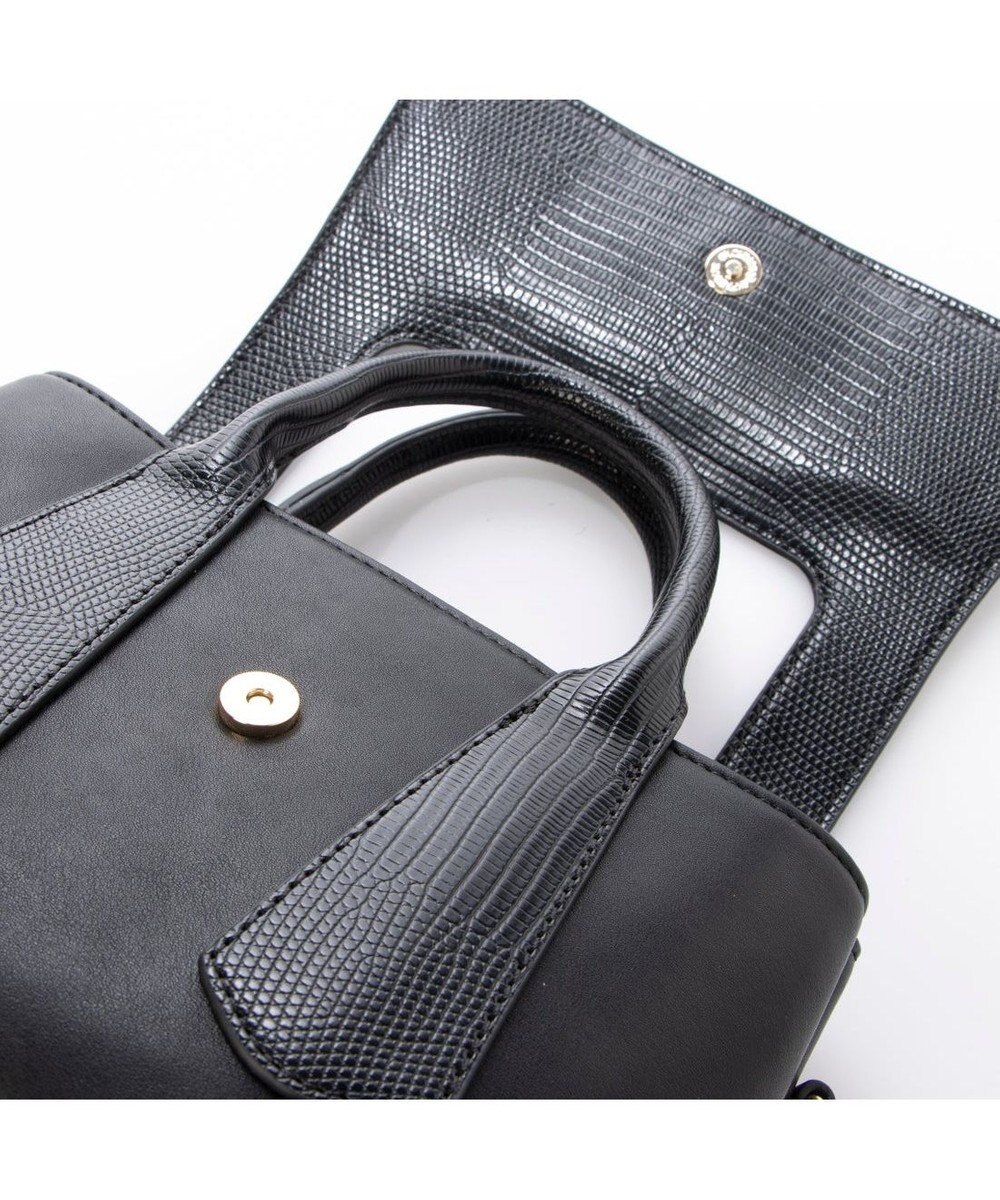 UNBILLION 【テレビ ドラマ着用アイテム】カシュカシュ cachecache / クロコダイル風フラップ2wayミニボストン 