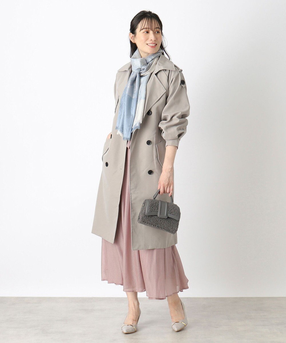 MOONBAT FURLA シルクカシミヤジャカードストール／幅55cm 