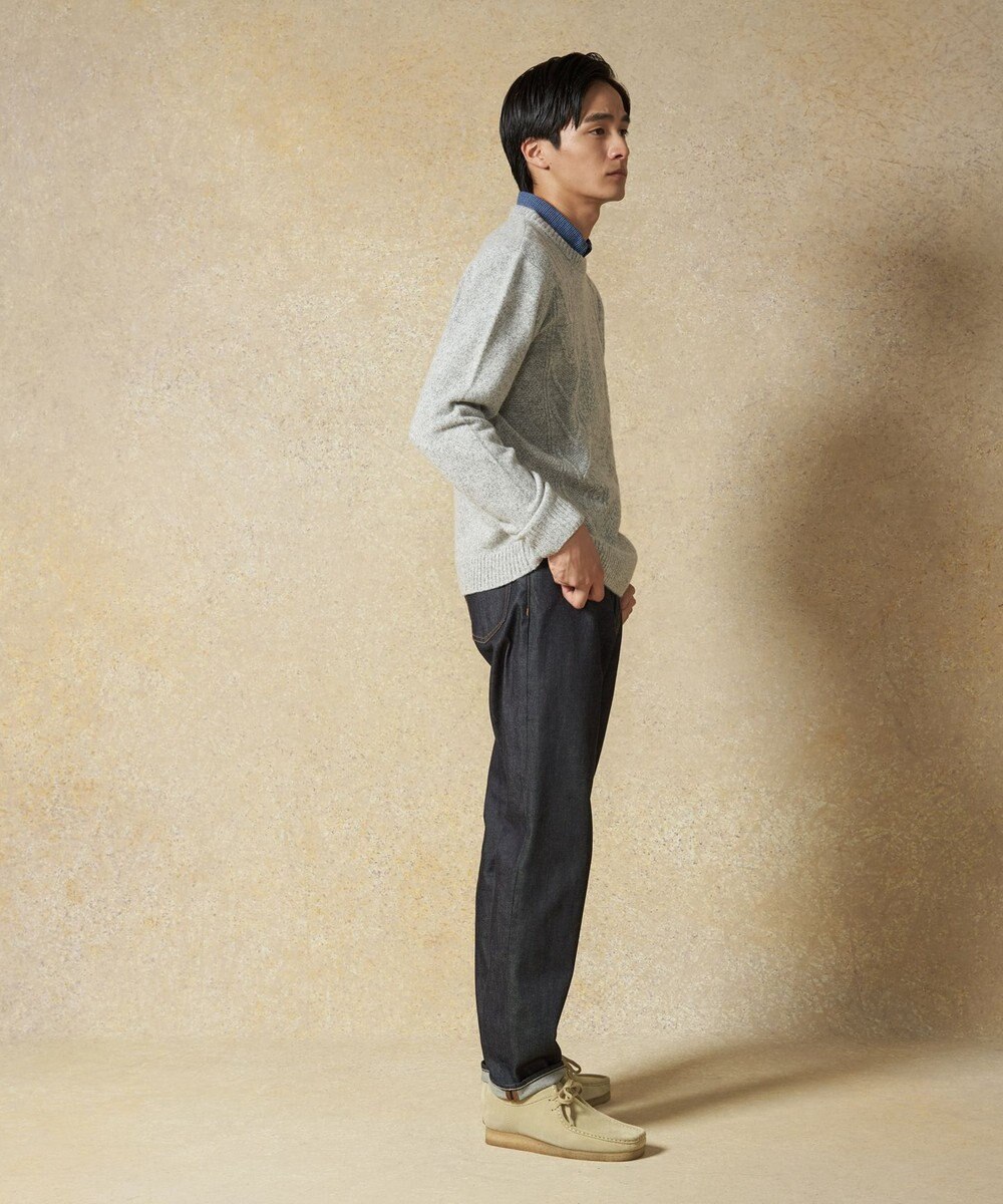 J.PRESS MEN 【Cash Lamb's Wool】ケーブルクルーネック ニット 