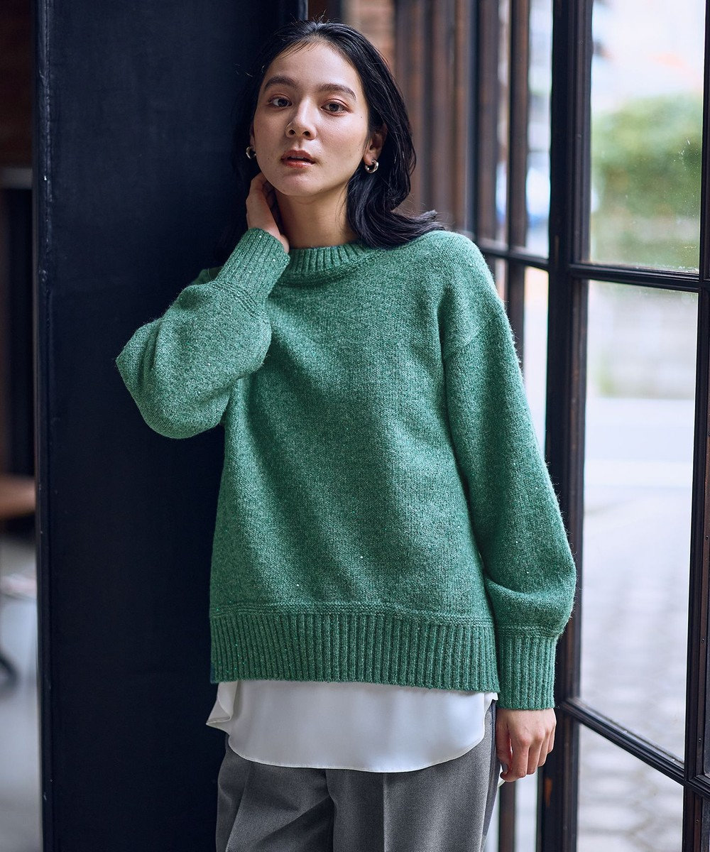 ANY スパンコールニット 