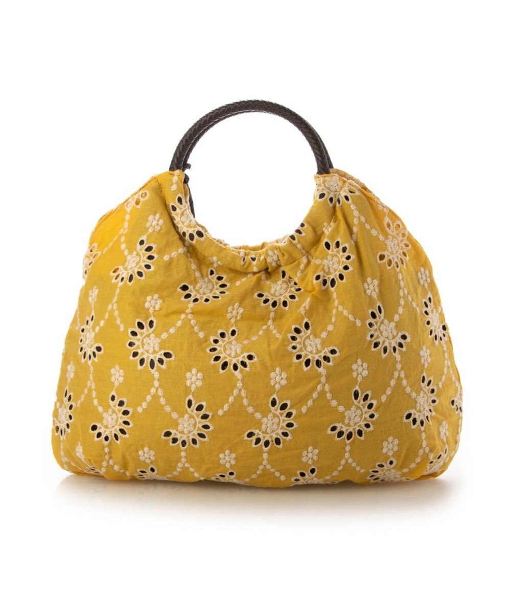 UNBILLION カシュカシュ cachecache / 花刺繍メッシュハンドルトートバッグ 