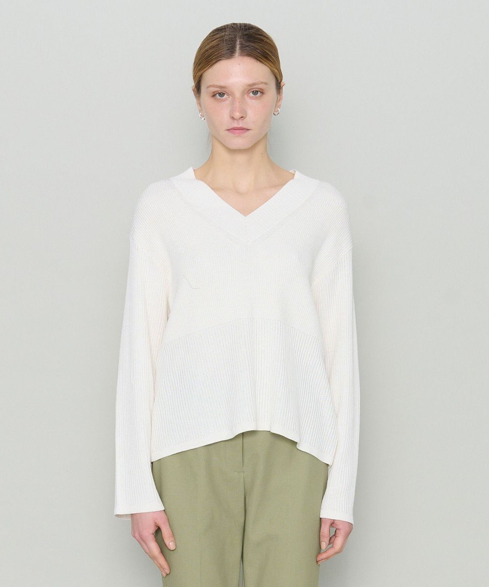 JOSEPH 【洗える】シルクコットン　Vネックニット 