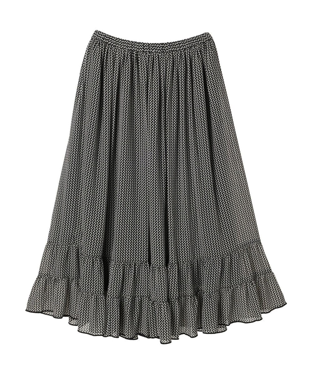 AMERICAN HOLIC 幾何学柄裾ティアードスカート 