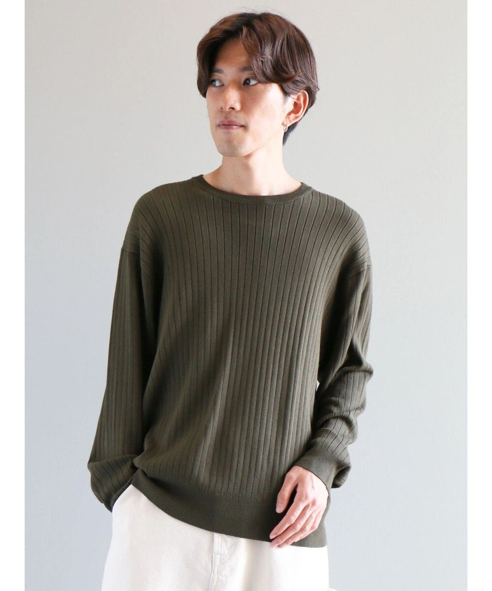 CRAFT STANDARD BOUTIQUE ワイドリブクルーネックニットプルオーバー 