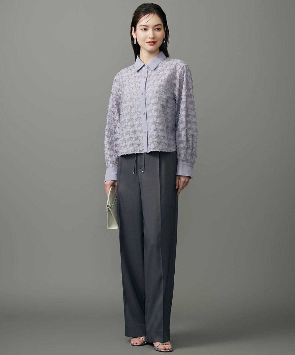 自由区 S 【カタログ掲載】ウールライクストレッチワイド パンツ 