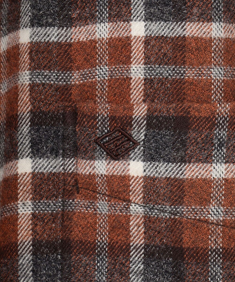 JOSEPH ABBOUD 【オーガニックコットン】スモールチェック フランネルシャツ 