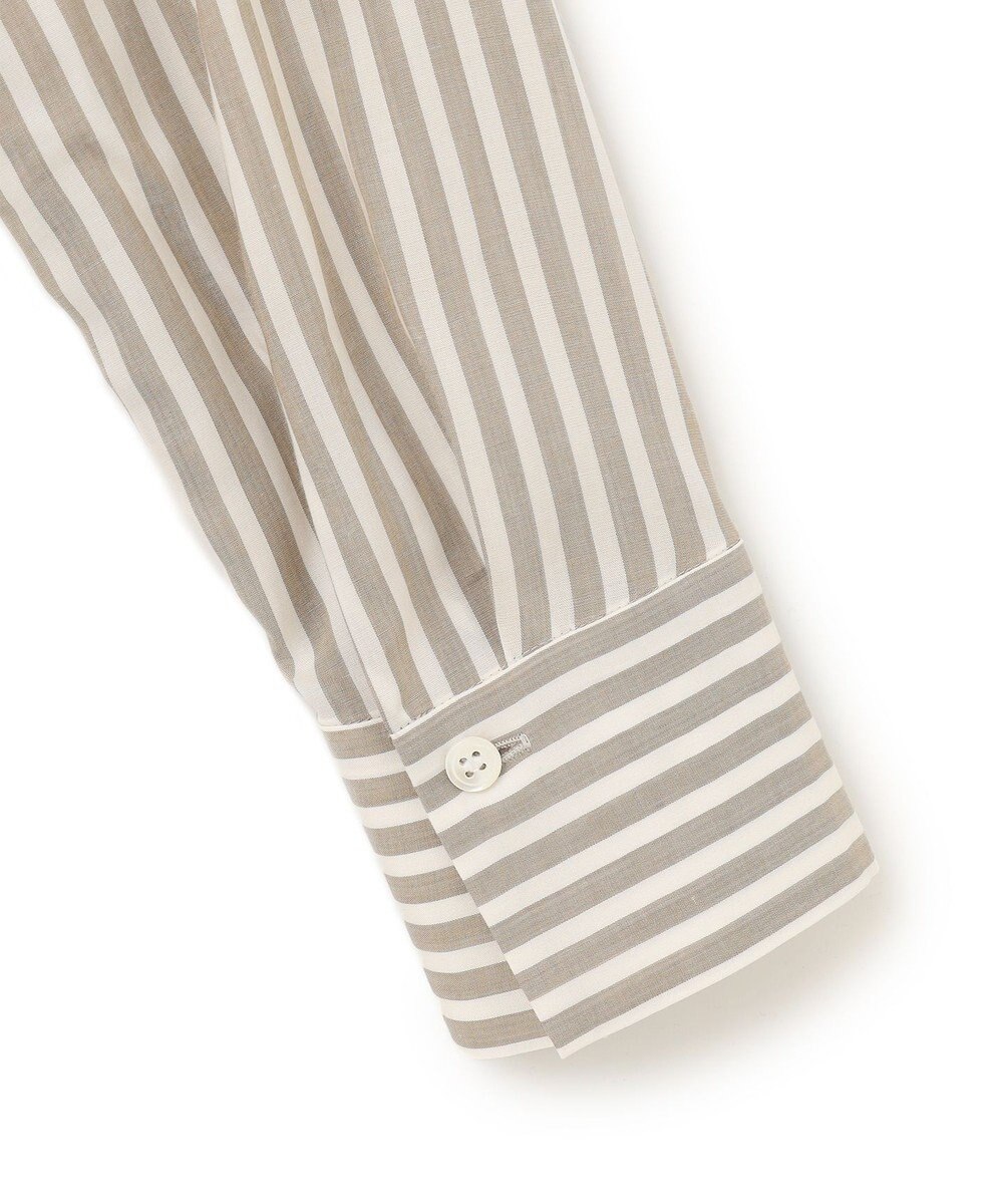 ICB L 【洗える】 キュプラローンストライプ シャツ 