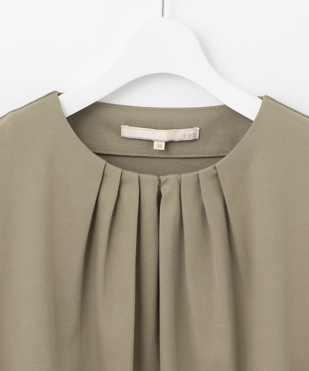 自由区 【洗える】エンブロイダリー チュニック丈カットソー 