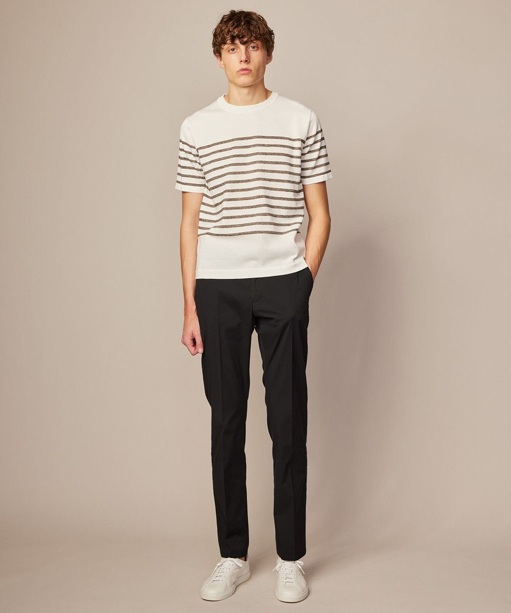 JOSEPH ABBOUD 【ウエストも伸びる/Eco撥水】オーガニックマイクロピケストレッチ パンツ 