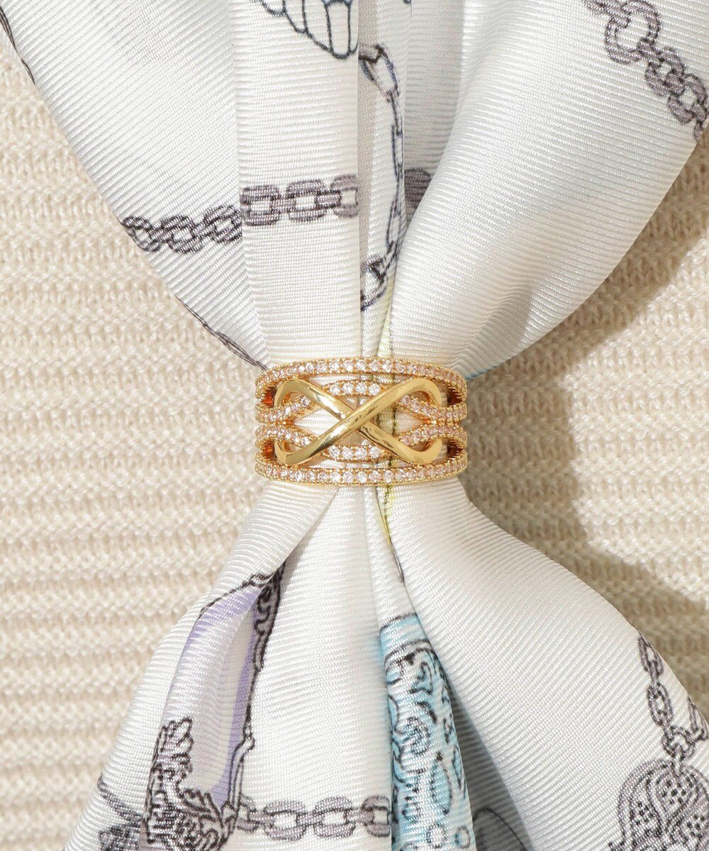 MOONBAT Luna Luce(ルナルーチェ)スカーフリング Pave Setting パヴェセット お手持ちのスカーフを通すだけ ギフト 