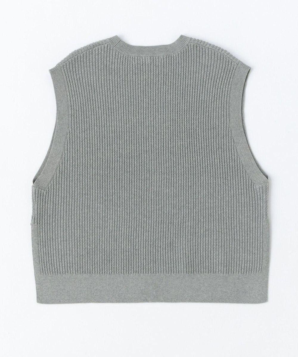 UNFILO 【洗える】ミニケーブル ニットベスト 
