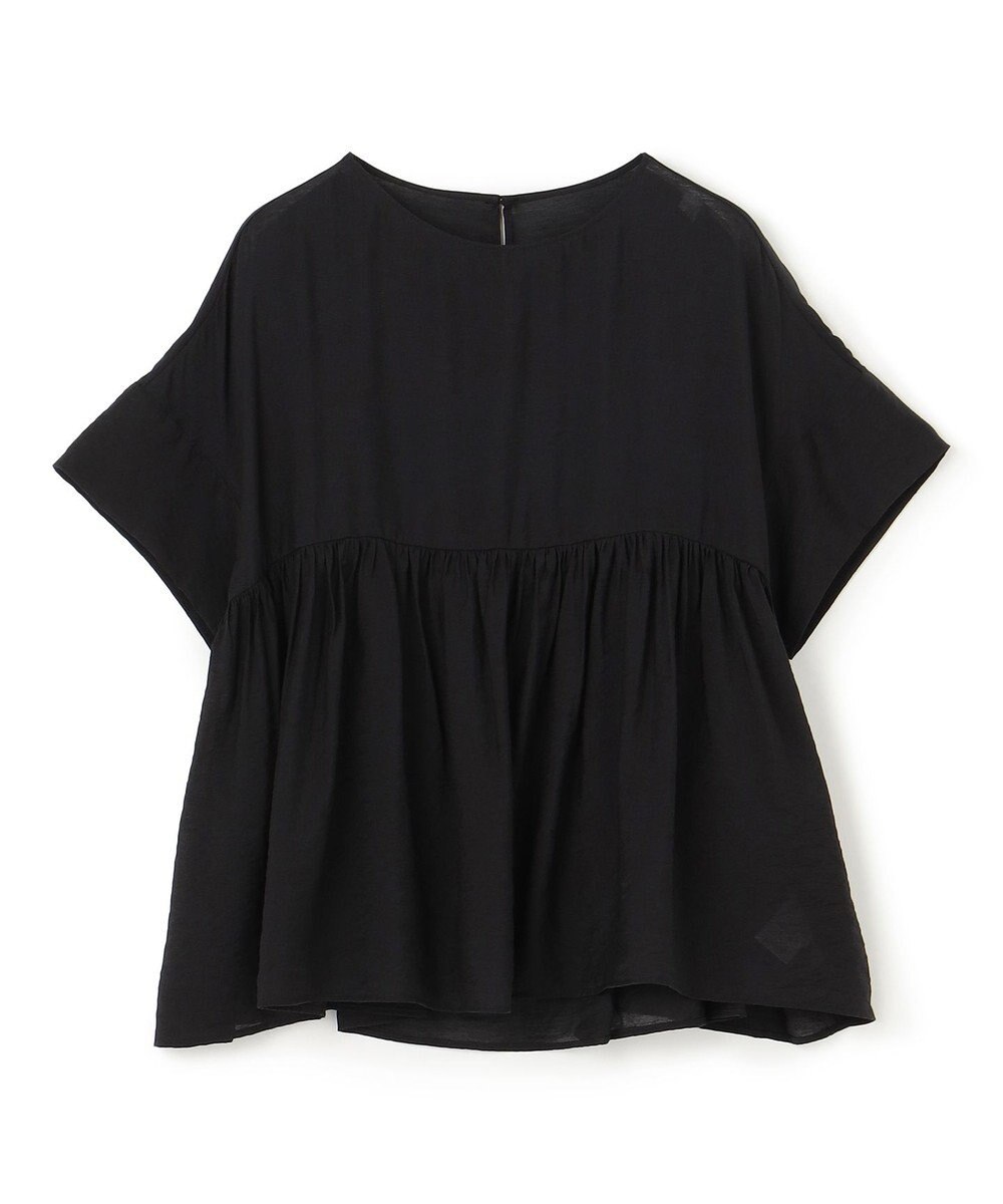 UNFILO ヴィンテージシアー ギャザーペプラムブラウス 