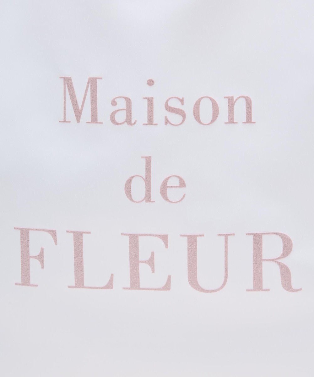 Maison de FLEUR ブランドロゴ発泡プリントスクエアトート 