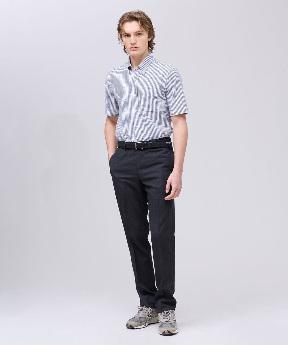 J.PRESS MEN 【吸水速乾 / 抗菌防臭 / 遮熱 / 防シワ】【J.PRESS OXFORD JERSEY】カノコインレイ半袖 シャツ / B.D. 