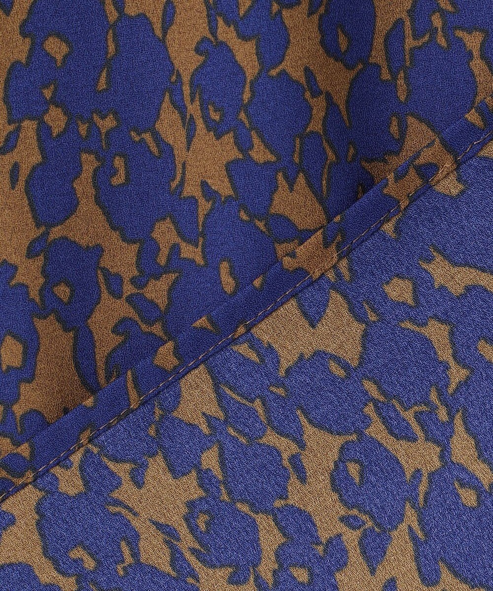 ICB 【洗える】シルエットフラワープリント Tブラウス 