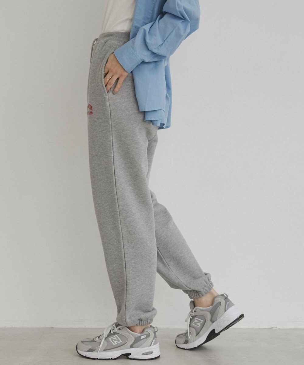 WEGO 【ANGIE VINTAGE】ワンポイント刺繍 裏毛 スウェットパンツ 