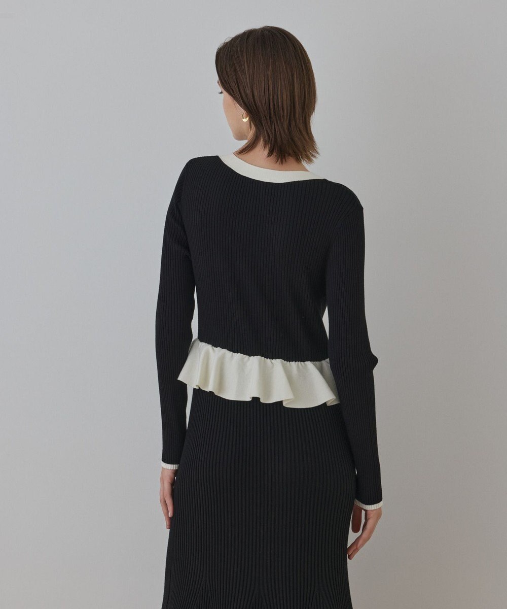 GRACE CONTINENTAL バイカラーニットワンピース 