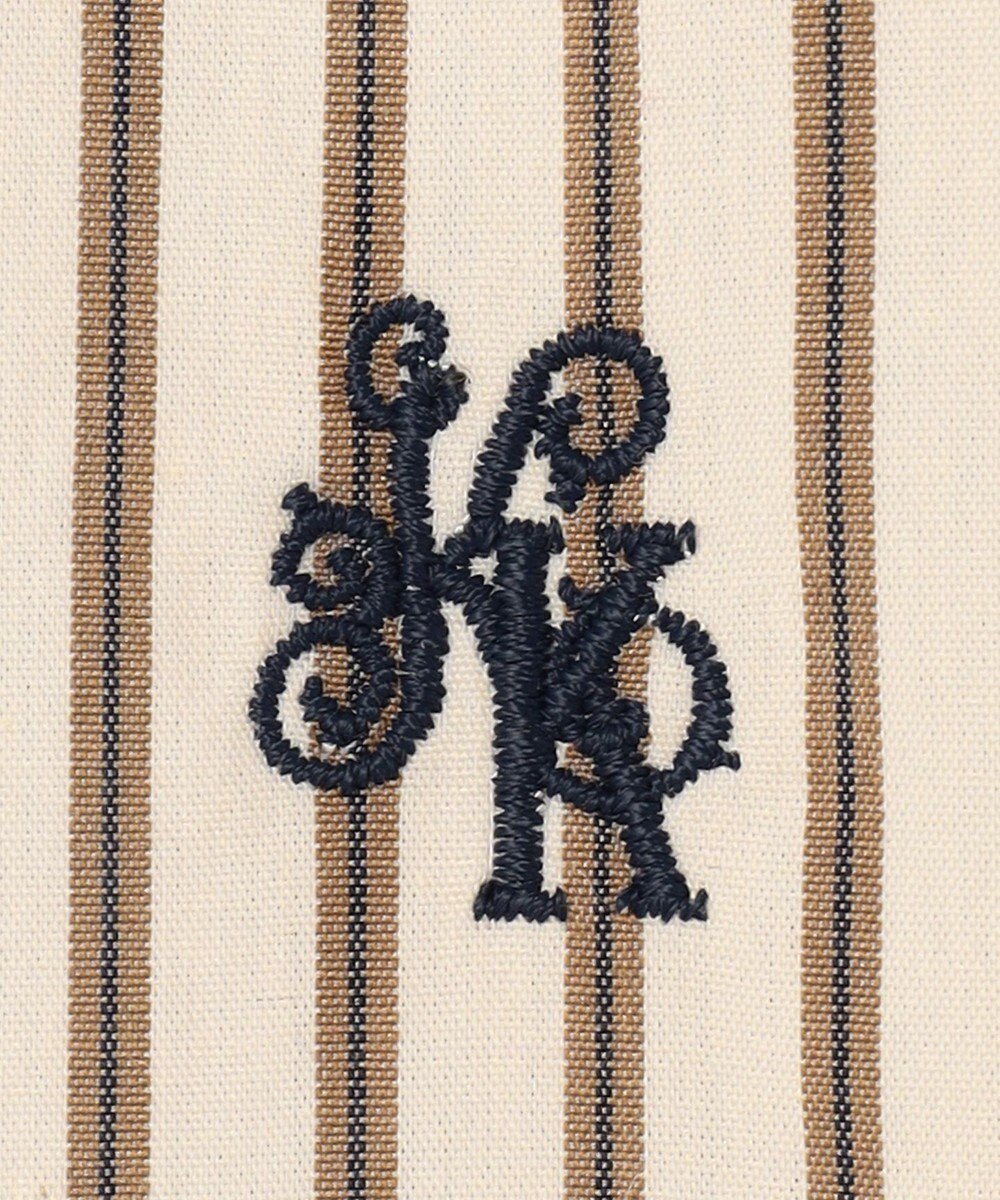 組曲 S 【ボウタイ付き】コンパクトシャーティング ストライプシャツ 