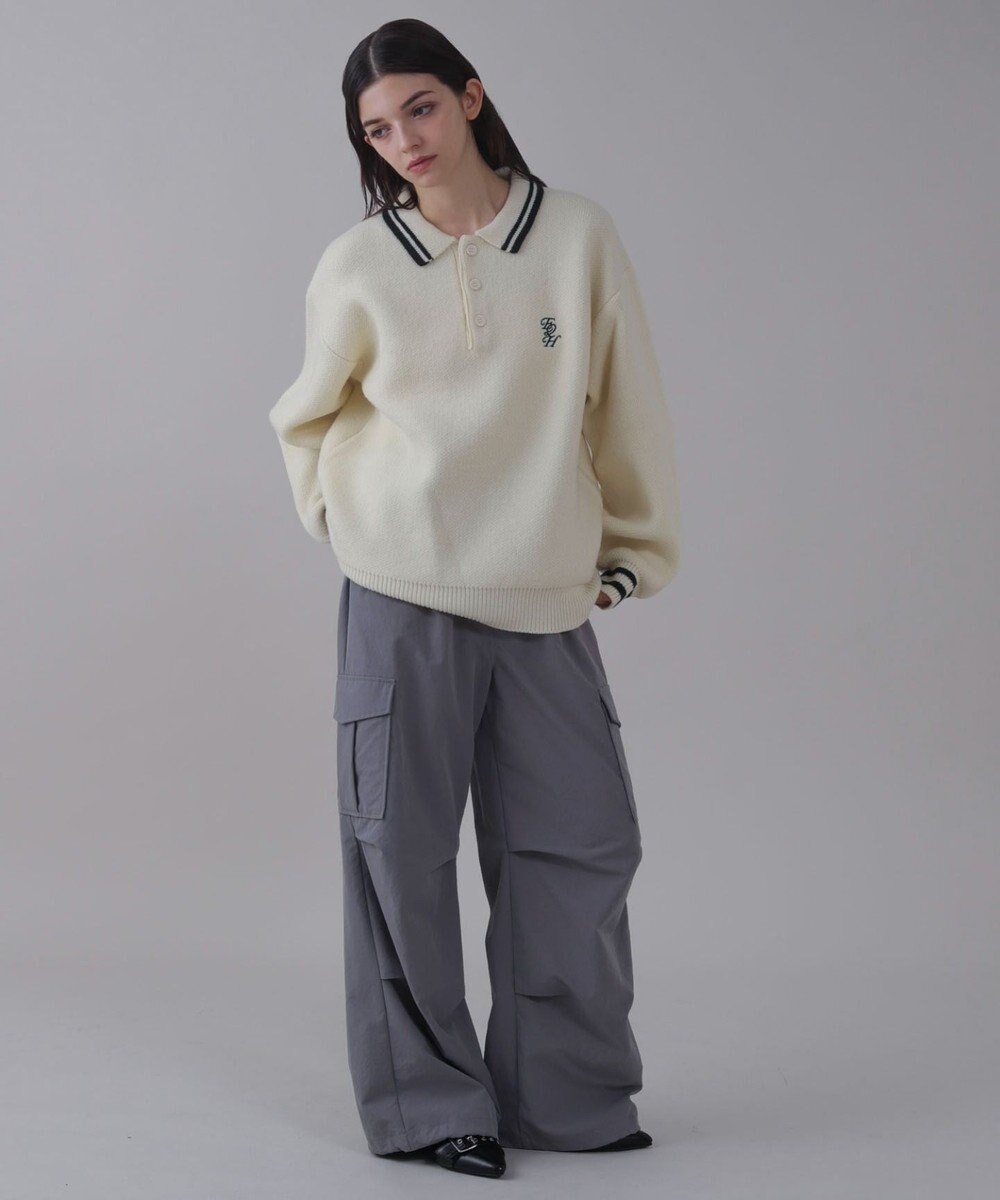 WEGO 【ユニセックス着用ITEM】ワンポイント刺繍ニットポロ 