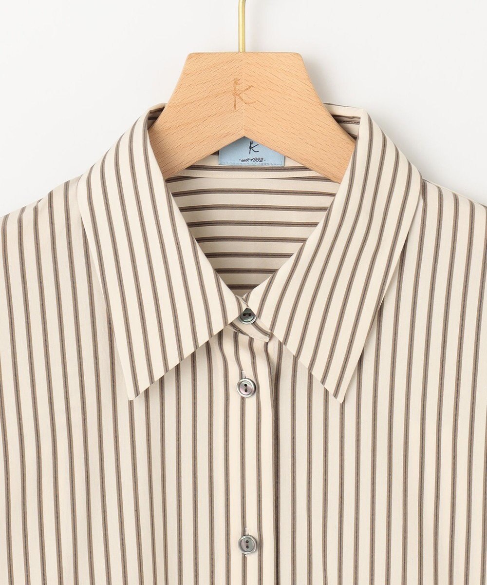 組曲 【ボウタイ付き】コンパクトシャーティング ストライプシャツ 