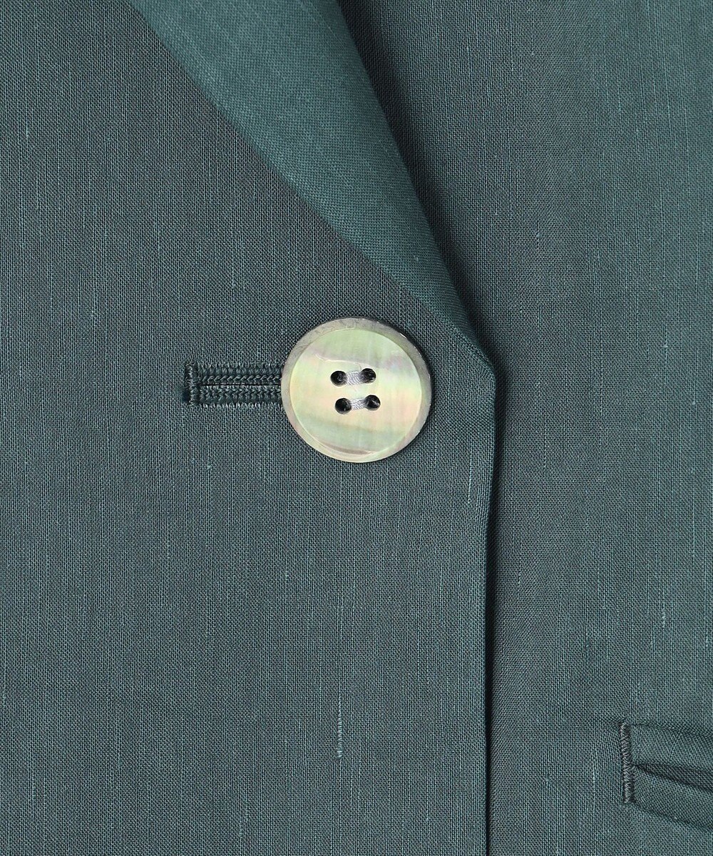 23区 L 【洗える】リネンレーヨンストレッチ ダブル ジャケット 