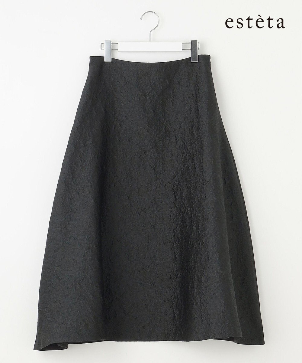 23区 【エステータ】シャイニージャカード フレアスカート 