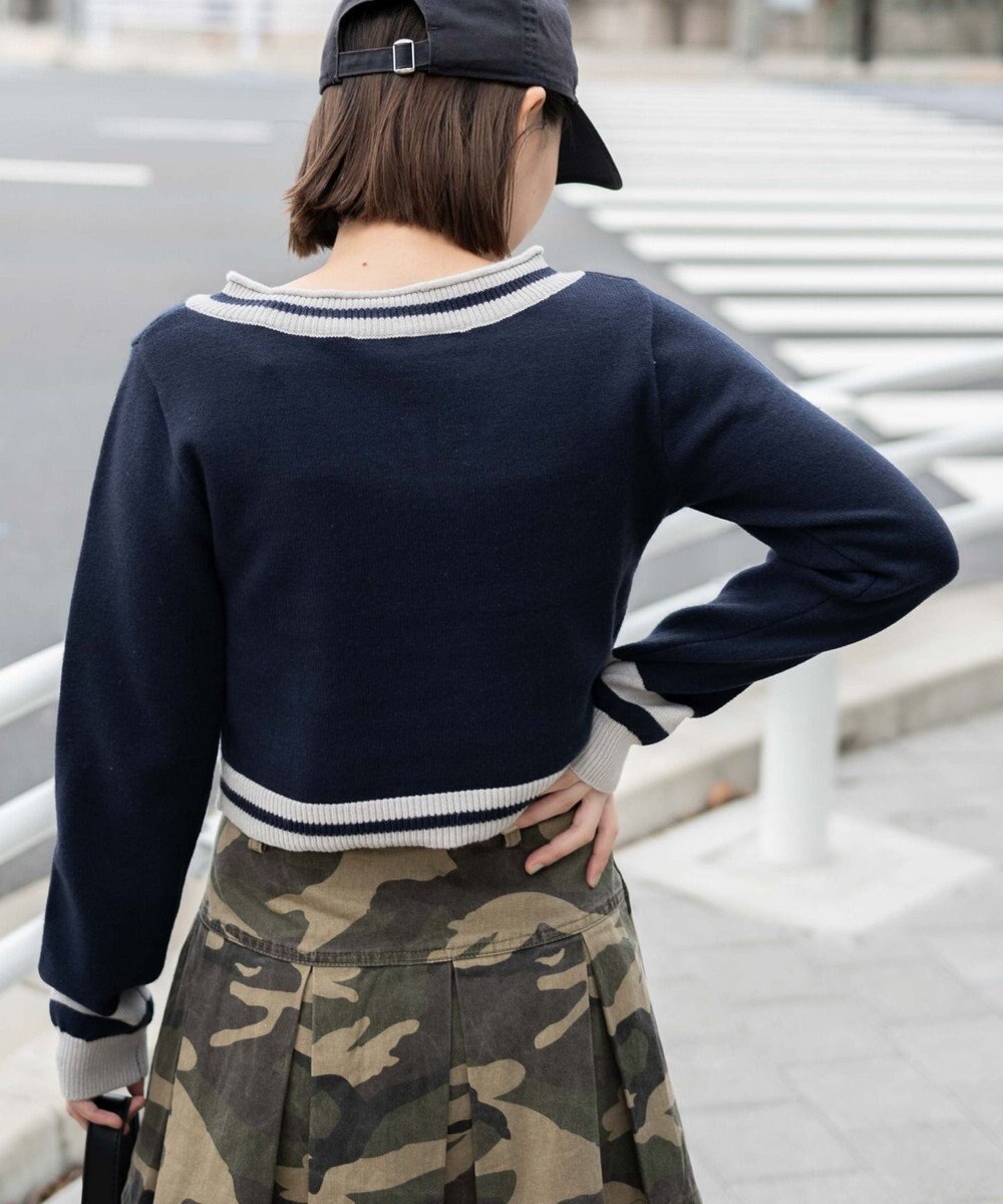 WEGO ナンバリングコンパクトニット 