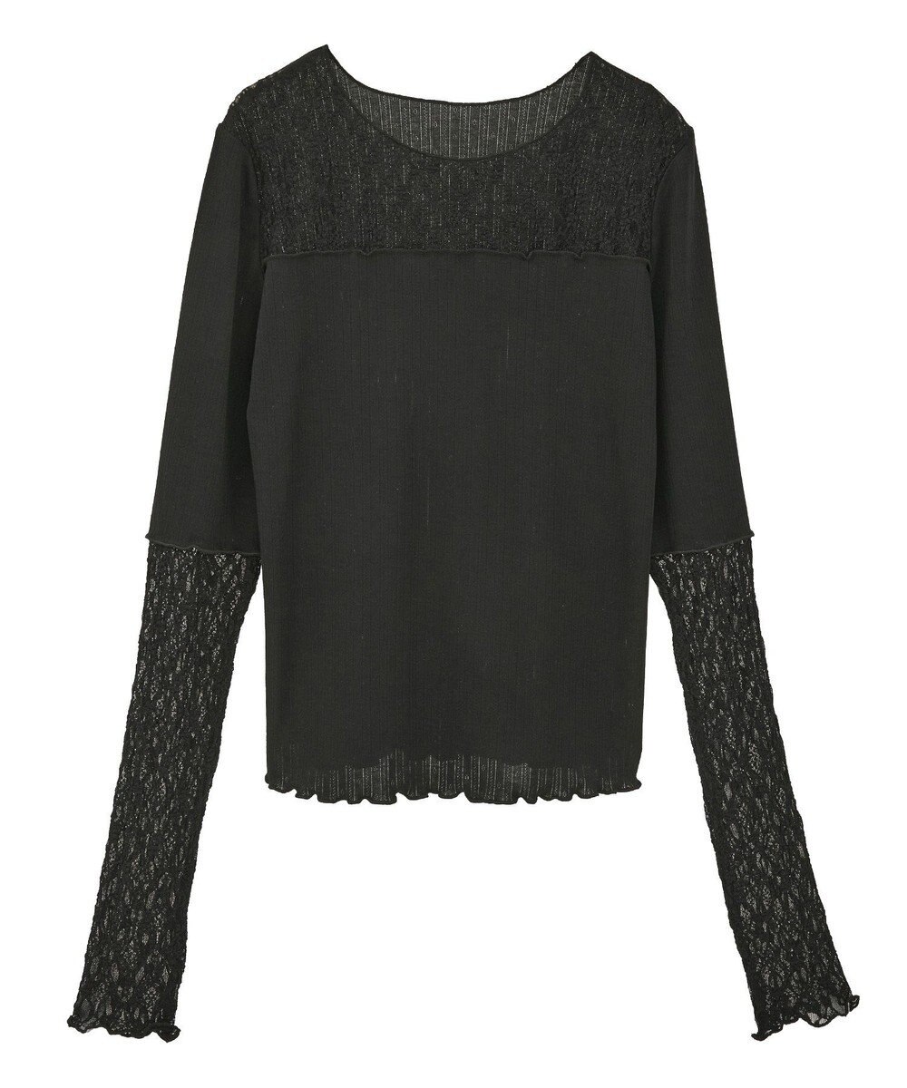 earth music&ecology レース×アイレットプルオ－バー 