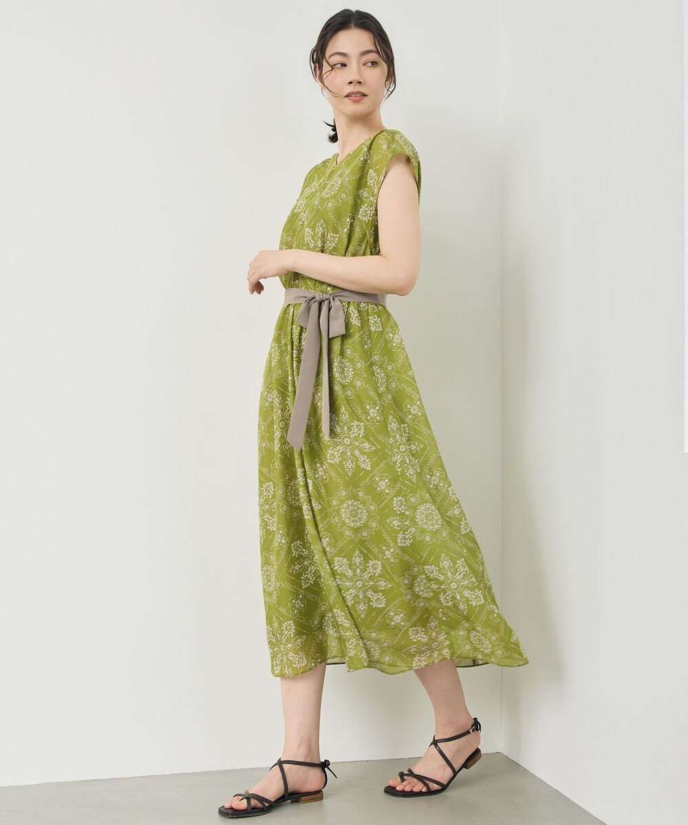 自由区 S 【カタログ掲載】ロータスタイルプリント ワンピース 