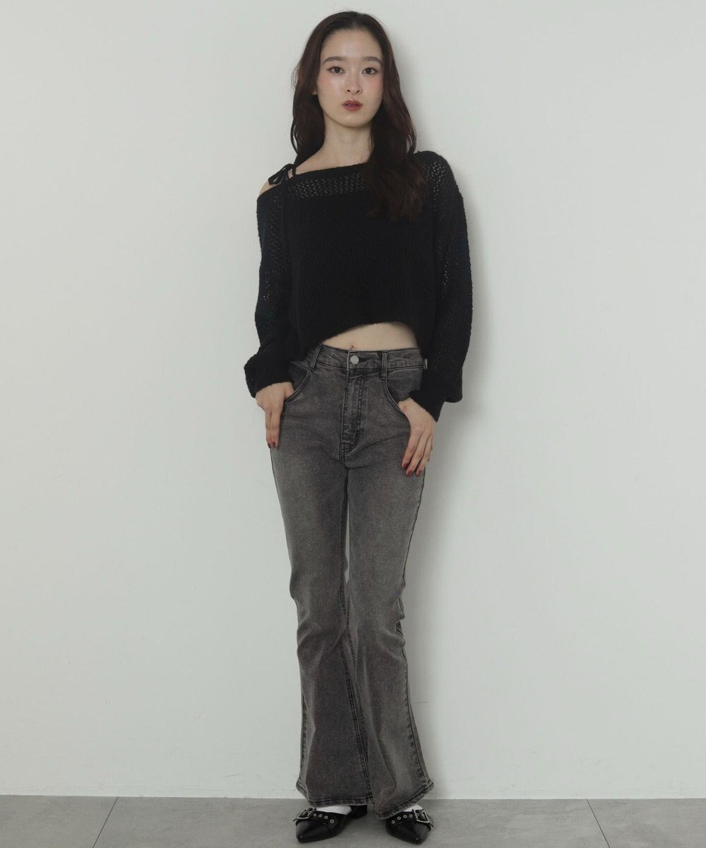 WEGO ストレッチフレアデニムパンツ 