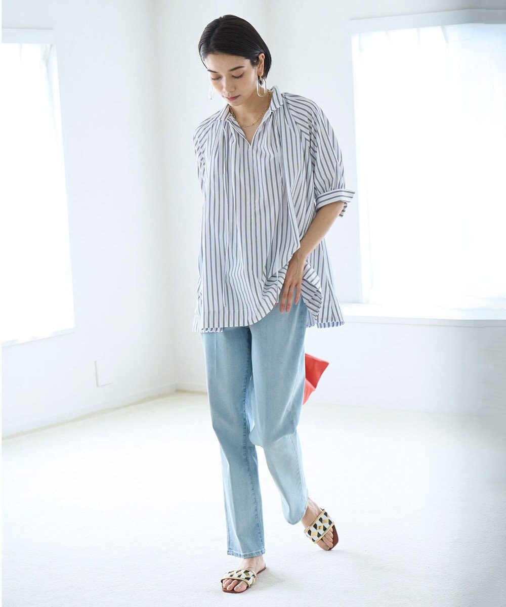 UNFILO L 2WAYギャザーブラウス 