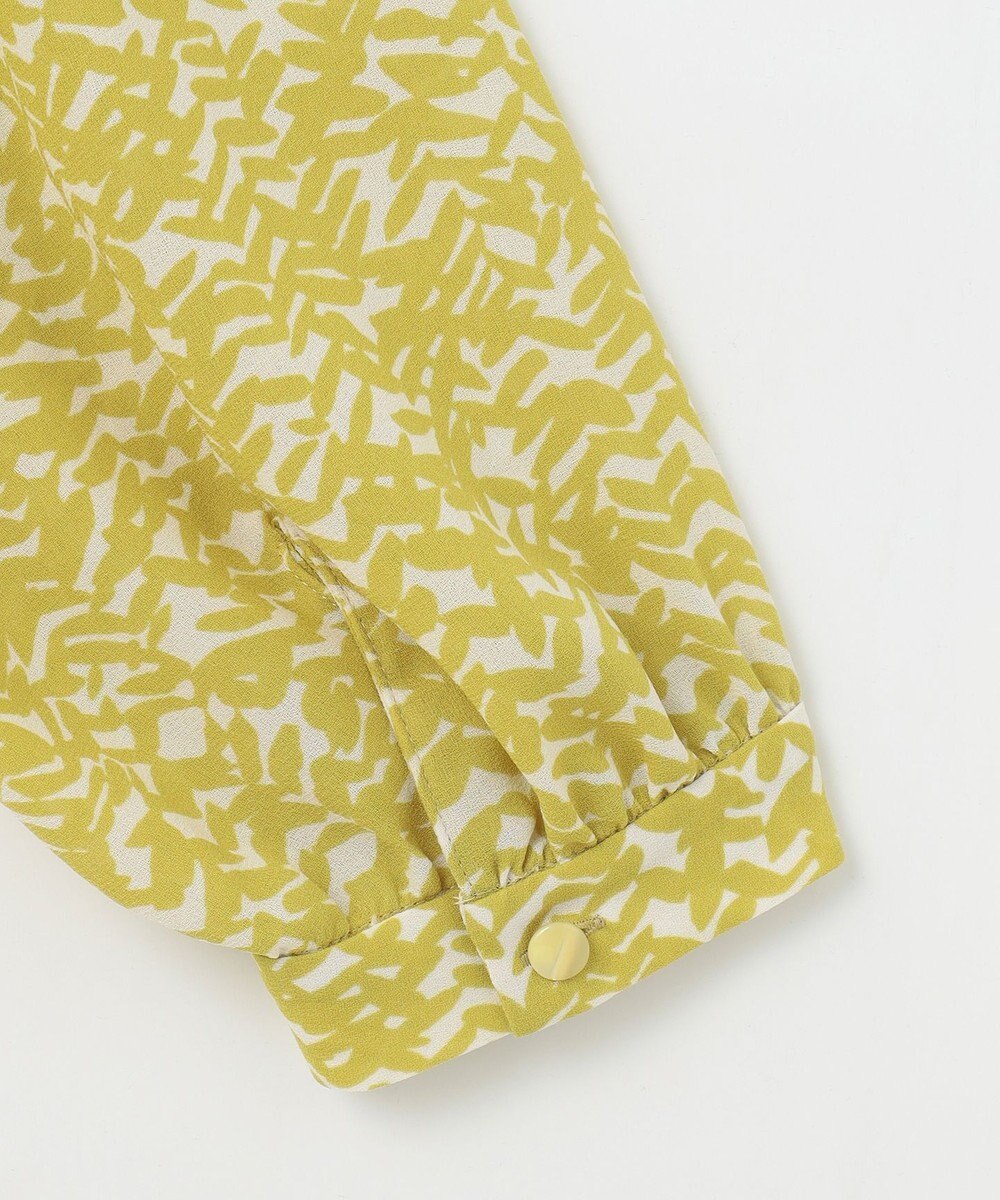 自由区 【洗える】ウェーブパターンプリント ブラウス 