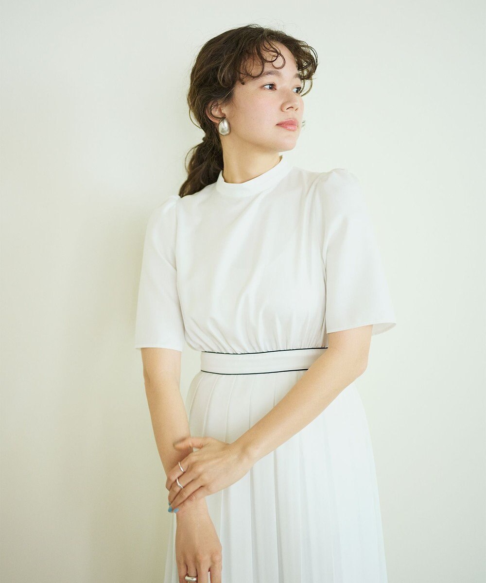 #Newans 〈花乃まりあさんコラボ〉ワイドプリーツワンピース 